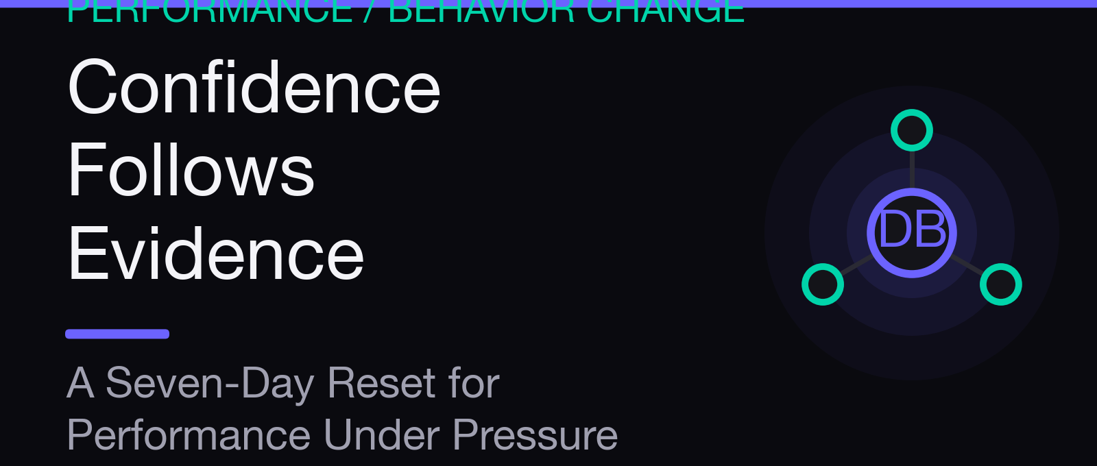 Confidence Follows Evidence: A Seven-Day Reset for Performance Under Pressure